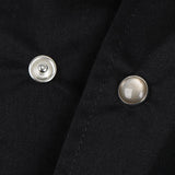 Maxbell Chef Jacket Coat Uniform Short Sleeve Hotel Kitchen Cook Apparel 3XL Black