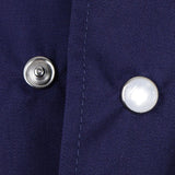 Maxbell Chef Jacket Coat Uniform Short Sleeve Hotel Kitchen Cook Apparel L Blue