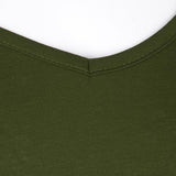 Maxbell Womens Casual V Neck  Long Sleeve Side Split Maxi Dress with Pocket Green XL