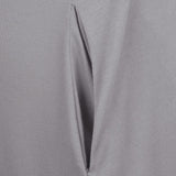 Maxbell Womens Casual V Neck  Long Sleeve Side Split Maxi Dress with Pocket Gray L