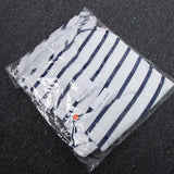 Maxbell Womens Casual Oblique Shoulder Cross Stripe T-shirt with Batwing Sleeve S Blue