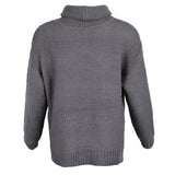 Maxbell Womens Turtleneck Chunky Knit Sweater Pullover Long Sleeves S Gray