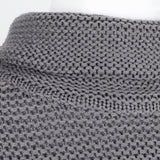 Maxbell Womens Turtleneck Chunky Knit Sweater Pullover Long Sleeves L Gray
