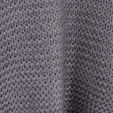Maxbell Womens Turtleneck Chunky Knit Sweater Pullover Long Sleeves L Gray