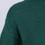 Maxbell Womens Turtleneck Chunky Knit Sweater Pullover Long Sleeves L Green