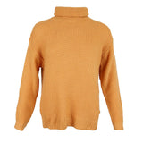 Maxbell Womens Turtleneck Chunky Knit Sweater Pullover Long Sleeves L Ginger