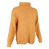 Maxbell Womens Turtleneck Chunky Knit Sweater Pullover Long Sleeves L Ginger