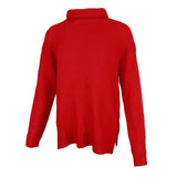 Maxbell Womens Turtleneck Chunky Knit Sweater Pullover Long Sleeves S Red