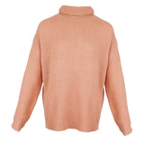 Maxbell Womens Turtleneck Chunky Knit Sweater Pullover Long Sleeves S Pink