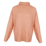 Maxbell Womens Turtleneck Chunky Knit Sweater Pullover Long Sleeves M Pink