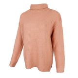 Maxbell Womens Turtleneck Chunky Knit Sweater Pullover Long Sleeves M Pink