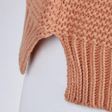 Maxbell Womens Turtleneck Chunky Knit Sweater Pullover Long Sleeves L Pink