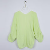 Maxbell Women's Cardigan Long Sleeve Knit Sweater Open Front Drape Coat M Green