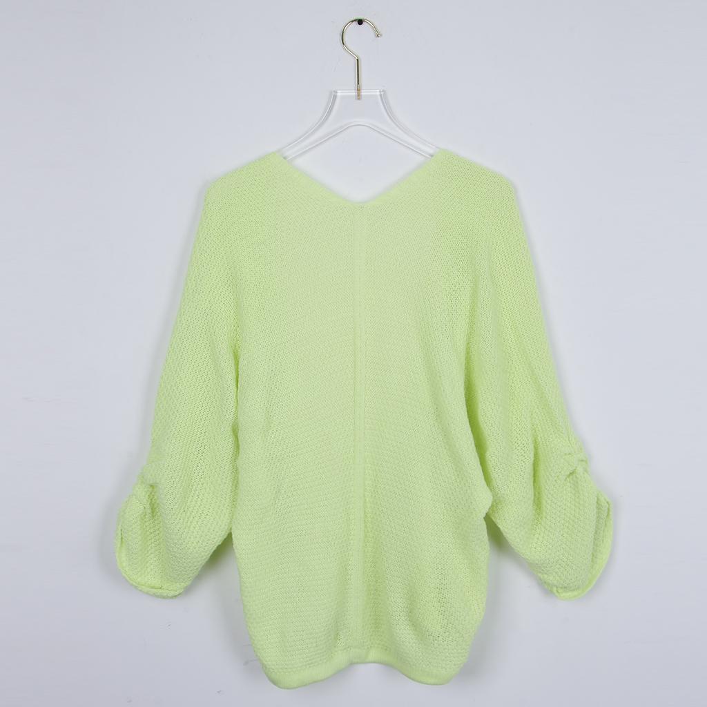 Maxbell Women's Cardigan Long Sleeve Knit Sweater Open Front Drape Coat L Green