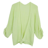 Maxbell Women's Cardigan Long Sleeve Knit Sweater Open Front Drape Coat XL Green