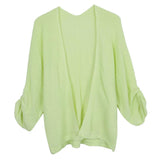 Maxbell Women's Cardigan Long Sleeve Knit Sweater Open Front Drape Coat XL Green