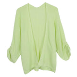 Maxbell Women's Cardigan Long Sleeve Knit Sweater Open Front Drape Coat XL Green