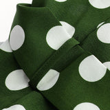 Maxbell Womens Polka Dots Wide Leg Jumpsuit Romper Beach Holiday with Belt L Green