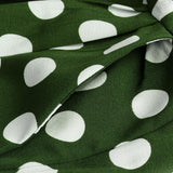 Maxbell Womens Polka Dots Wide Leg Jumpsuit Romper Beach Holiday with Belt L Green