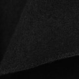 Maxbell Lady Open Front Long Sleeve Woolen Short Lapel Coat Cardigan Jacket M Black