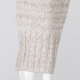 Maxbell Women Oversized Turtleneck Chunky Knit Sweater Pullover Long Sleeves L Khaki