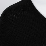 Maxbell Women's Stripe Contrast Color Long Sleeve V Neck Pullover Sweater  Black L