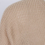 Maxbell Women's Stripe Contrast Color Long Sleeve V Neck Pullover Sweater  Khaki XL