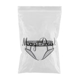 Maxbell Sexy Men Stretchy Mesh Panties Low Rise Underwear Sports Underpants L White