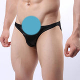Maxbell Sexy Men's Shiny Imitation Leather Pouch Mini Briefs Underwear L Black