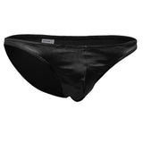 Maxbell Sexy Men's Shiny Imitation Leather Pouch Mini Briefs Underwear L Black