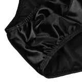 Maxbell Sexy Men's Shiny Imitation Leather Pouch Mini Briefs Underwear L Black