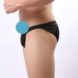Maxbell Sexy Men's Shiny Imitation Leather Pouch Mini Briefs Underwear L Black