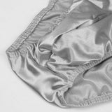 Maxbell Sexy Men's Shiny Imitation Leather Pouch Mini Briefs Underwear XL Gray
