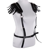 Maxbell Lady Leather Pin Buckle Tassel Suspender Waist Belt Waspie Corset Cinch 01