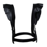 Maxbell Lady Leather Pin Buckle Tassel Suspender Waist Belt Waspie Corset Cinch 02