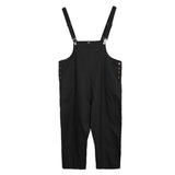 Maxbell Women's Loose Baggy Pants Jumpsuit Strap Harem Trousers Overalls 3XL Black