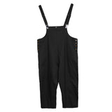 Maxbell Women's Loose Baggy Pants Jumpsuit Strap Harem Trousers Overalls 3XL Black