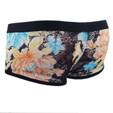 Maxbell Men's Floral Print Sheer Lace Boxers Underwear Underpants M Colorful peony