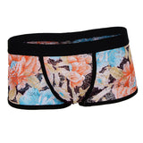 Maxbell Men's Floral Print Sheer Lace Boxers Underwear Underpants L Colorful peony