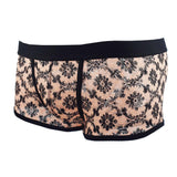 Maxbell Men's Floral Print Sheer Lace Boxers Underwear Underpants XXL Orange