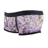 Maxbell Men's Floral Print Sheer Lace Boxers Underwear Underpants L Purple