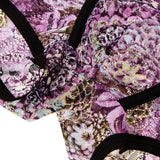 Maxbell Men's Floral Print Sheer Lace Boxers Underwear Underpants L Purple