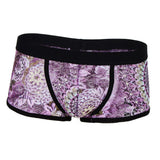 Maxbell Men's Floral Print Sheer Lace Boxers Underwear Underpants L Purple