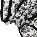 Maxbell Men's Floral Print Sheer Lace Boxers Underwear Underpants L Black