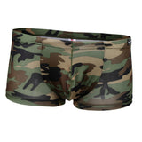 Army Green Camouflage Patterned Men Boxer Briefs Shorts Underwear Trunks L