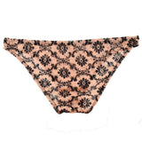 Maxbell Sheer Floral Lace Panties Stretchy Low Rise Briefs Underwear Orange M
