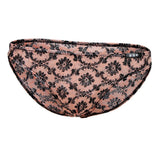 Maxbell Sexy Sheer Floral Lace Panties Stretchy Low Rise Briefs Underwear 2XL Orange