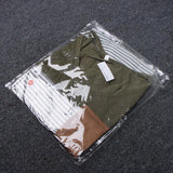 Maxbell Women Striped Suede Pocket Spliced Long Sleeve Slim T-shirt L Green