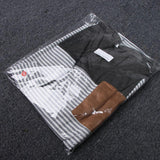 Maxbell Women Striped Suede Pocket Spliced Long Sleeve Slim T-shirt XL Gray