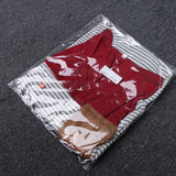 Maxbell Women Striped Suede Pocket Spliced Long Sleeve Slim T-shirt XXL Red